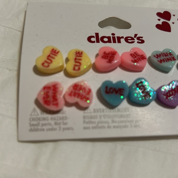 Valentine’s Day candy hearts earrings - Picture 2 of 4